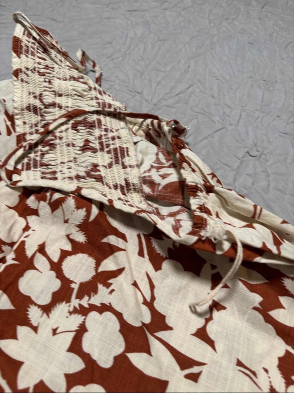 Universal Thread Brown and White Floral Maxi Dress NWOT - Picture 5 of 9